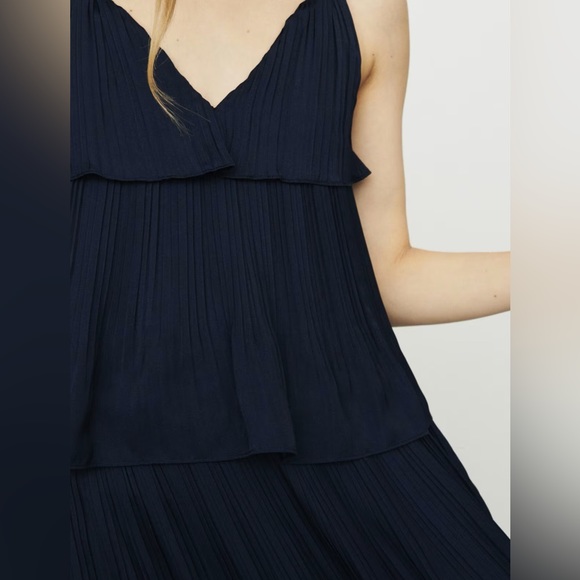 Maje Long Stain Pleated Dress - Picture 3 of 7